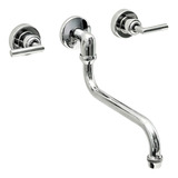 Griferia Cocina Aqualaf 9005 Aukan Lever Pared Embutir