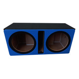 Cajón Para Subwoofer 12 Doble Porteado Antifaz Color Azul