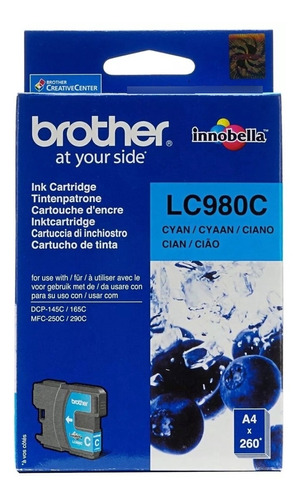 Cartucho Brother Lc980c Cyan Original Dcp 145c  Dcp 165c
