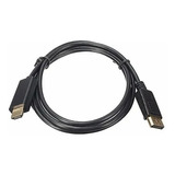 Cable Displayport A Hdmi 1.8 Metro Excelente Calidad Color Negro