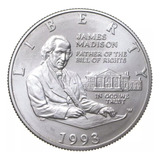 Moeda Comemorativa Half Dolar 1993 Letra W - James Madison