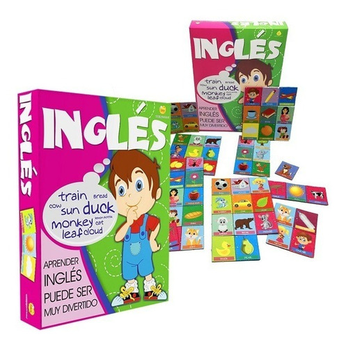 Juego Cartas Didácticas Aprendo Inglés X 72 Piezas Infantil