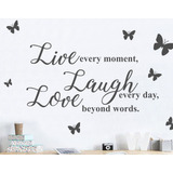 Vinilos Decorativos Frase Live Laugh Love Grande Motivacion