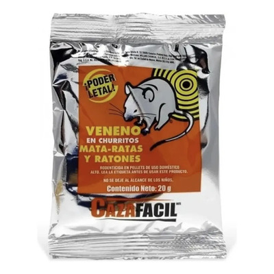 Mata Ratas Y Ratones 3 Sobres De Veneno De 20g En Churritos | Meses sin interés
