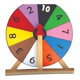 Ruleta De Números Y Colores En Madera