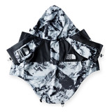 Impermeable Para Perro Chubasquero Estampado Gris Con Negro