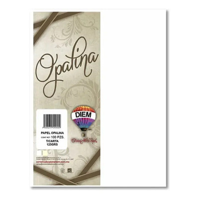 Opalina Diem Blanca Textura Lino Carta 125g 100 Hojas | MercadoLibre