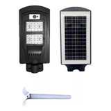 Lampara De Exterior Solar Led 60w Sensor De Luz Y Soporte