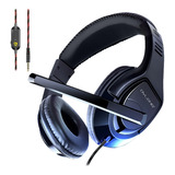 Audifonos Diadema Gamer P1 Universal 3.5mm Pc Laptop Celular Color Negro