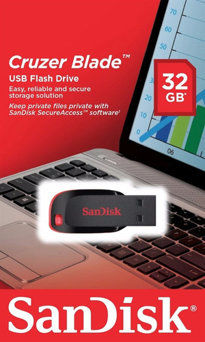 Pen Drive San Disk De 32gb Cruzer Blade