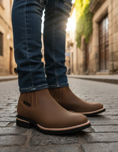 Botín Unisex Horma Bulldog Piel Suela Hule Cosida 511