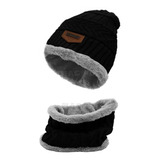 Combo Gorro Y Cuello Invierno Lana Corderito Hombre Mujer