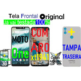 Tela Frontal Original Moto One(com Aro(1941)+plcl3d+cp+tampa