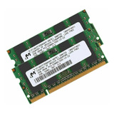 Memoria Para Ordenador Portátil Ram Micron 4gb 2x 2gb Pc2-53