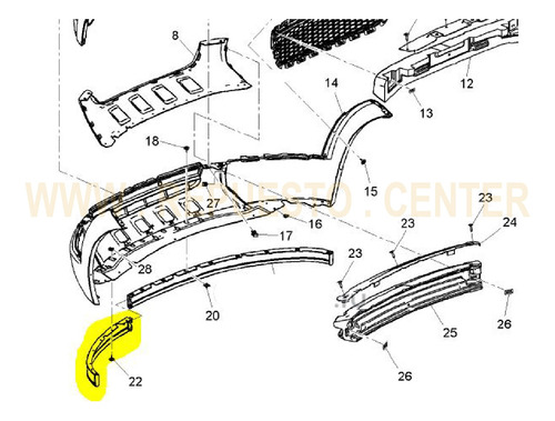 Chevrolet Captiva - Deflector Aire Izquierdo Parachoque Foto 2