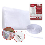 Tela Mosquiteiro Velcro Fita Ajustável - 1,30x1,50 Mts