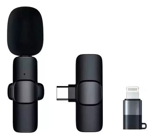 Microfone Lapela Sem Fio Bluetooth Compatível + Adaptador 