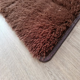 Alfombra Bajada De Cama Clems  Shaggy 60x150 Café 