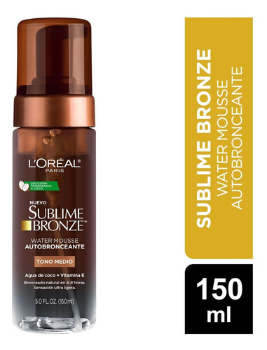 Autobronceante L'oreal Sublime Bronze Tono Medio 150 Ml