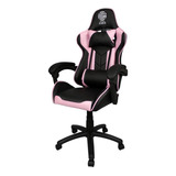 Cadeira Gamer Reclinável Estofada Rosa E Preta Greatek Gamer