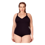 Body Modelador Compressão Sem Bojo Plus Size Cetinete Power