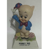 Porky Pig. Figura De Cerámica. 12 Cms. Usado.