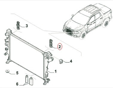 Soporte Radiador Izquierdo Fiat Toro Jeep Renegade Compass Foto 5