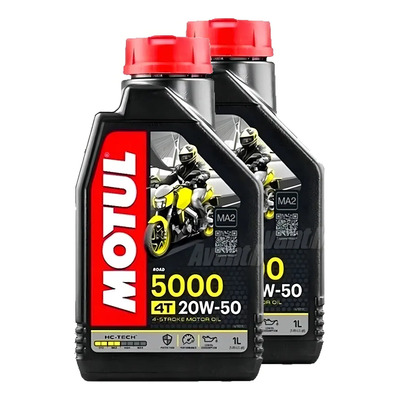 Aceite para motor Motul 100% Semi Sintetico 20W-50 para moto\u002Fcuatriciclo de 2 unidades x 1L \u002F 2L | Meses sin interés