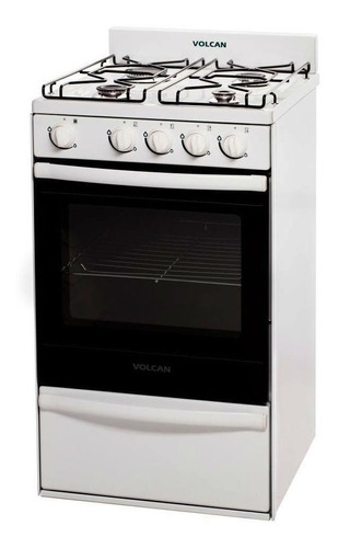 Cocina Volcan 89644v A Gas 4 Hornallas Blanca 55cm