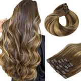 Extensiones Cabello Real 18in 120gr Castaño Chocolate A Rubi