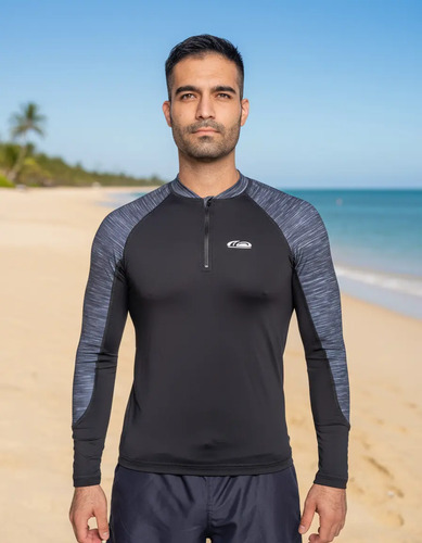 Playera Caballero Deportiva Natación Con Protección Solar Uv | Envío gratis