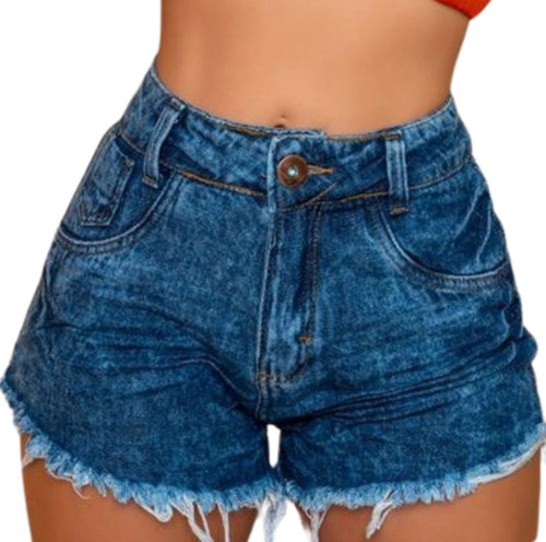 Shorts Jeans Feminino Customizado Hot Pants Manchado St014