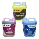 Kit Sandet Shampoo Det Mol Desengraxante X4 Limpa Baú Lm 5l