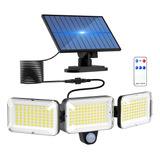 Luces Solar Lámpara Exterior Sensor 224led + Control Remoto