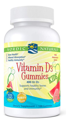 Nordic Naturals Gomitas De Vitamina D3 Para Nios, Salpicadur