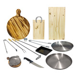 Kit Parrillero Accesorios + Tablas Completo Asados Pizzas