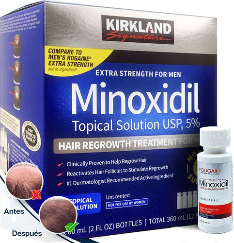 7 Meses De Minoxidil 5% Tópico | Sellados | 100% Originales