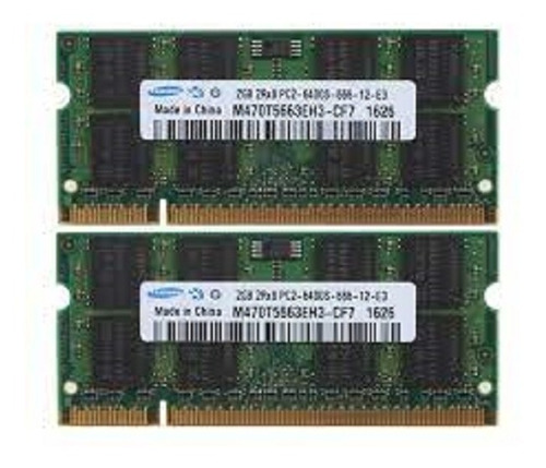 Memoria Samsung 4gb 2x2gb - Pc6400 (800mhz) - Ddr2