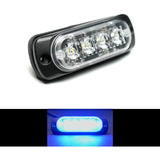 Barra Faro 4 Led Lateral Luz Azul 19 Funciones Estrobo Fija