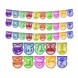 Adorno Papel Picado Dia De Muertos Paq. 10 Pz. Multicolor