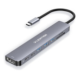 Hub Usb-c 8 En 1 Con Hdmi 4k Energía 100 W Datos C 5 Gbps 3