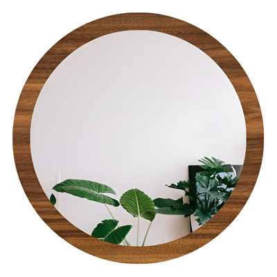 Espejo Circular Con Madera Tipo Parota 60 Cm Colorlux | Meses sin interés