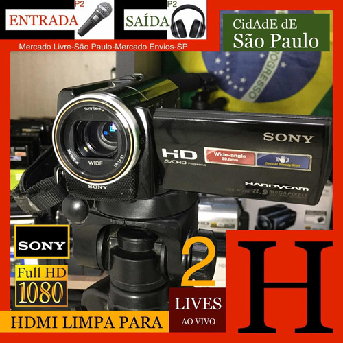 Filmadora Full Hd Câmera Sony Hdr- Xr260 Hdmi Limpa Live