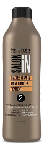 Salon In Braziliss Kerat-in Amino Complex Treatment  Shock De Queratina Antifrizz 1000ml