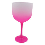 40 Taça Gin Acrílica Degradê 580ml Bicolor P/ Transfer Rosa