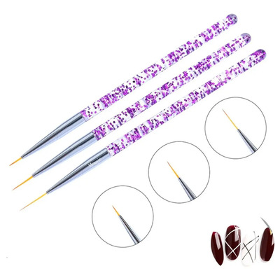 3 Pinceles Liner Diferentes Medidas Chico Mediano Y Grande | MercadoLibre