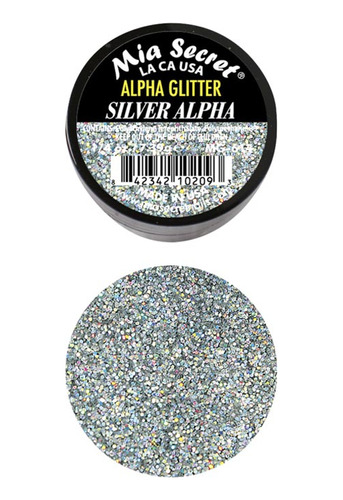 Alpha Glitter Suelto Silver Alpha Mia Secret 7gr
