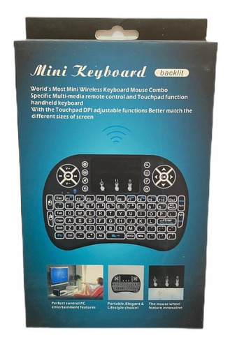 Mini Teclado Inalámbrico Smart Tv Touch Pad Con Iluminación