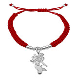 Pulsera Bolitas La Sirenita Plata 925 Roja