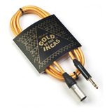 Cable Western Balanceado Plug A Xlr M - Ideal Monitor 6mts Color Dorado